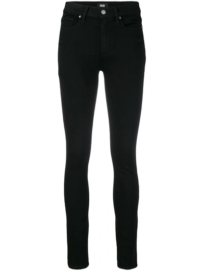 Paige Skinny Fit Cropped Jeans In Black