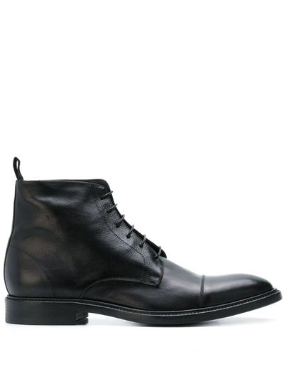 Paul Smith Jarman Lace-up Leather Boots In Black