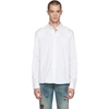 Balmain Cotton Poplin Shirt With Embroidery On The Breast Pocket In 100 White