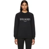 BALMAIN BALMAIN BLACK LOGO SWEATSHIRT