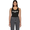 BALMAIN BALMAIN BLACK KNIT LOGO BODYSUIT