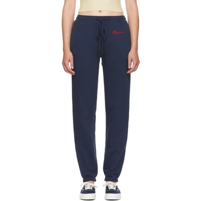 Re/done Blue Chain Stitch Lounge Trousers
