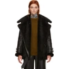 ACNE STUDIOS ACNE STUDIOS BLACK LEATHER AND SHEARLING VELOCITE JACKET