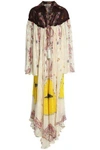 ETRO TASSELED PRINTED SILK-JACQUARD MAXI DRESS,3074457345619093849