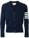 Thom Browne Classic V-neck Cardigan In Blue