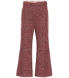 CHLOÉ 格纹羊毛混纺裤装,P00337450