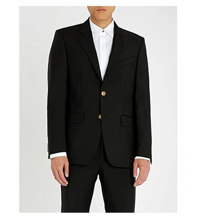 Givenchy Stretch Wool Canvas Jacket In Black