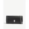 ALEXANDER MCQUEEN STUDDED LEATHER WALLET WITH SKULL DETAIL
