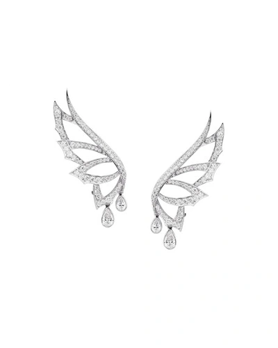 Stephen Webster White Gold And Pave Diamond Magnipheasant Stud Earrings