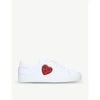 ANYA HINDMARCH CHUBBY HEART LEATHER TRAINERS
