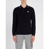 MONCLER Stripe-trim cotton-piqué polo shirt