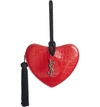 SAINT LAURENT HEART CROC EMBOSSED CLUTCH - RED,5384450XA2D