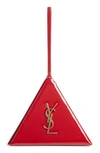 SAINT LAURENT PYRAMID PATENT MINAUDIERE - RED,5334690UF0W