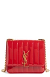 SAINT LAURENT SMALL VICKY PATENT LEATHER CROSSBODY BAG,5384390UF0J