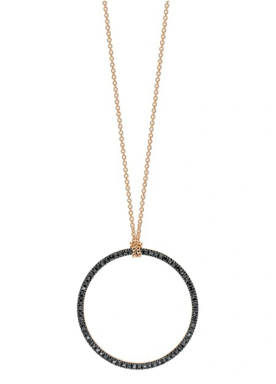 Ginette Ny Black Diamond Icons Ring Pendant Necklace In Or Rose