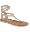 STEVE MADDEN RULED STUDDED SANDAL,RULE01S1