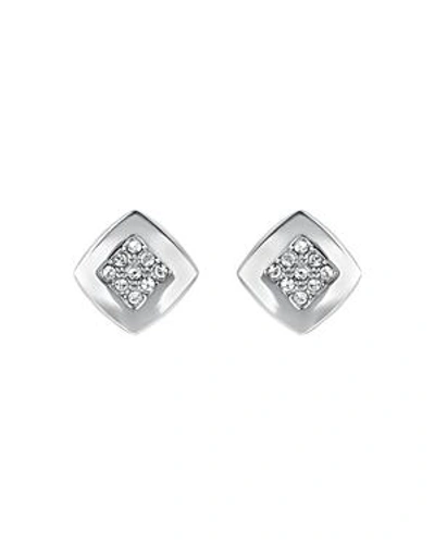 Adore Pave Stud Earrings In Silver