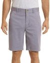 Robert Graham Pioneer Cotton Twill Flat-front Shorts In Cement