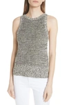 THEORY CABLE WOOL PAPER BLEND SLEEVELESS SWEATER,I0611715