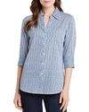 FOXCROFT MARY DOTTED BUTTON-DOWN TOP,182944
