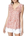 SANCTUARY WILD BELLE EMBROIDERED PRINT TANK,T2436-MS557