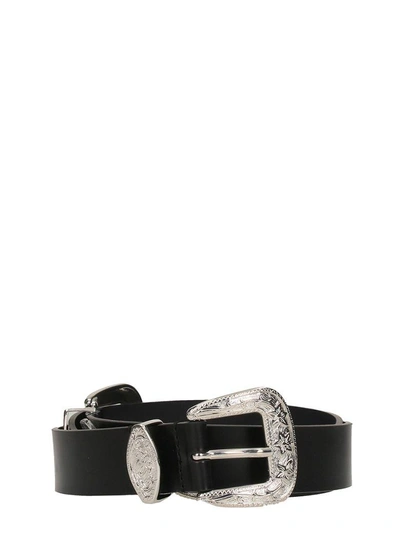 Dsquared2 20mm Extra Length Western Buckle Belt In Black