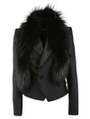 DSQUARED2 FUR DETAIL PEACOAT,10643766