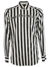 DOLCE & GABBANA STRIPED LOGO SHIRT,10643906