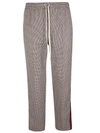 Gucci Men's Check Wool-mohair Drawstring Trousers In Grey