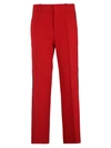 Gucci Cady Stretch Bootcut Trousers With Side Piping Details In Red