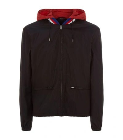 Gucci Detachable-hood Windbreaker Jacket In Black