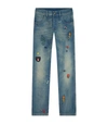 GUCCI EMBROIDERED TAPERED JEANS,15001171