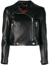 GIVENCHY GIVENCHY CROPPED BIKER JACKET - BLACK