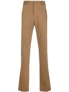 FENDI FENDI TAILORED LONG TROUSERS - BROWN