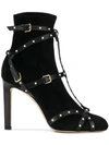 JIMMY CHOO FAUX-PEARL EMBELLISHED BRIANNA 100 BOOTIES