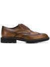 TOD'S TOD'S LACE-UP DERBY SHOES - BROWN