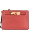 MOSCHINO MOSCHINO MEDIUM LOGO POUCH - PINK