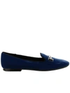 TOD'S DOUBLE T SUEDE SLIPPERS,10644588