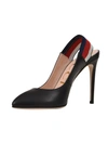 GUCCI BLACK LEATHER PUMPS,10644702