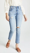Levi's 501 Womens Destructed Button Fly Skinny Jeans In Can't Touch This
