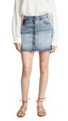 SCOTCH & SODA/MAISON SCOTCH Button Up Denim Miniskirt