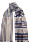 ACNE STUDIOS CHECKED WOOL SCARF