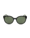 GUCCI GG0035S 002 BLACK OPTYL ROUND WOMENS SUNGLASSES W-RED-GREEN GLITTER TEMPLES,10590027