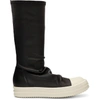 RICK OWENS RICK OWENS BLACK GLITTER STOCKING BOOTS