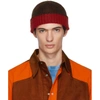 MARNI MARNI RED AND BROWN JERSEY BEANIE