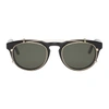 HAN KJOBENHAVN HAN KJOBENHAVN BLACK AND GOLD TIMELESS CLIP-ON SUNGLASSES