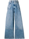 Maison Margiela Diane Keaton Wide Leg Cotton Denim Jeans In Blue
