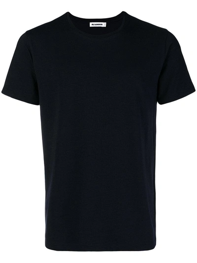 Jil Sander Plain T-shirt In Black