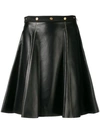 VERSACE LEATHER FLARED SKIRT