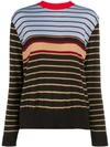 MARNI MARNI OPEN BACK STRIPED JUMPER - BROWN